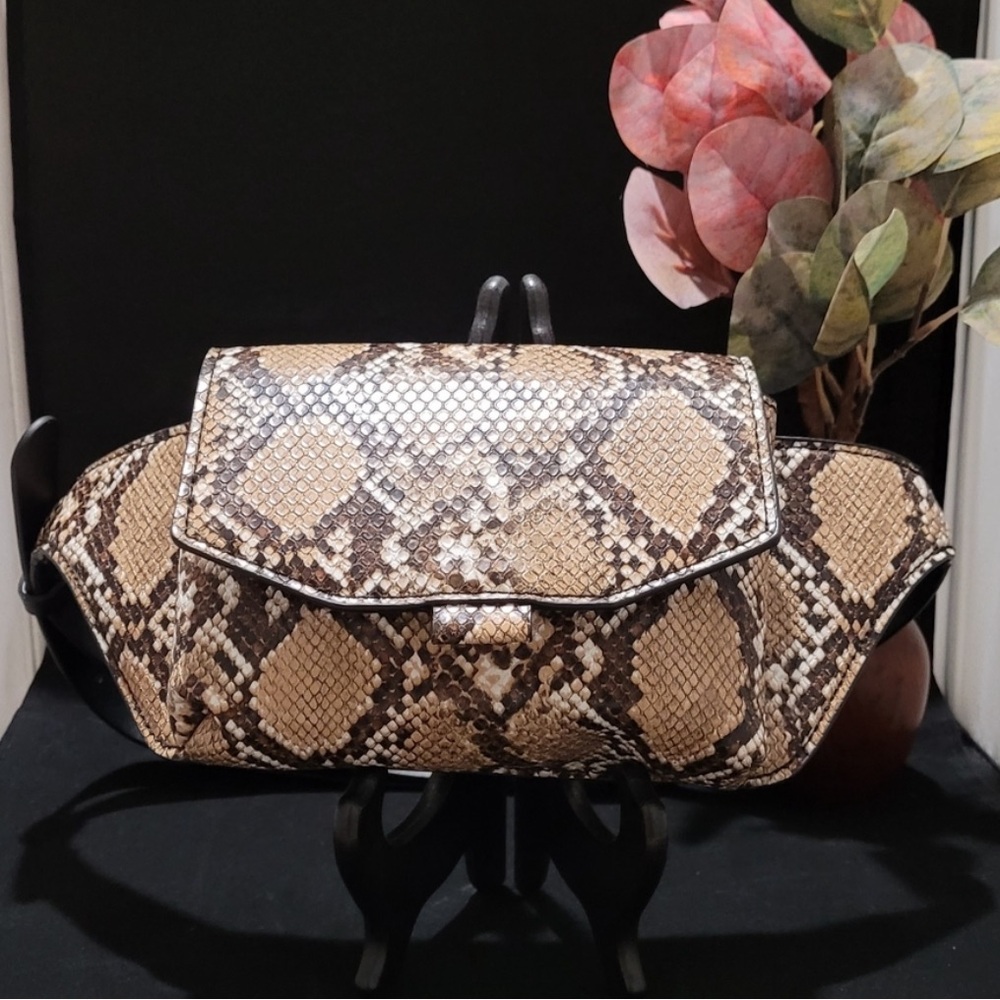 MANGO | MNG  by Mango Reptile Effect Belt Bag NWOT